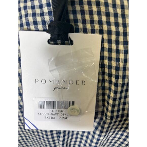 NWT Pomander Place Navy Gingham Jolene Dress Sz XL - Picture 3 of 4